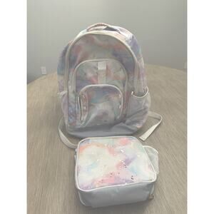 Pottery Barn Backpack Gear Up Color Flow Metallic Watercolor Tie-Dye